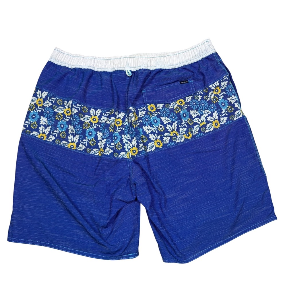 Johnnie-O Mens Blue Floral Board Shorts Swim Trunks XL Royal Blue Drawstring - Picture 5 of 5
